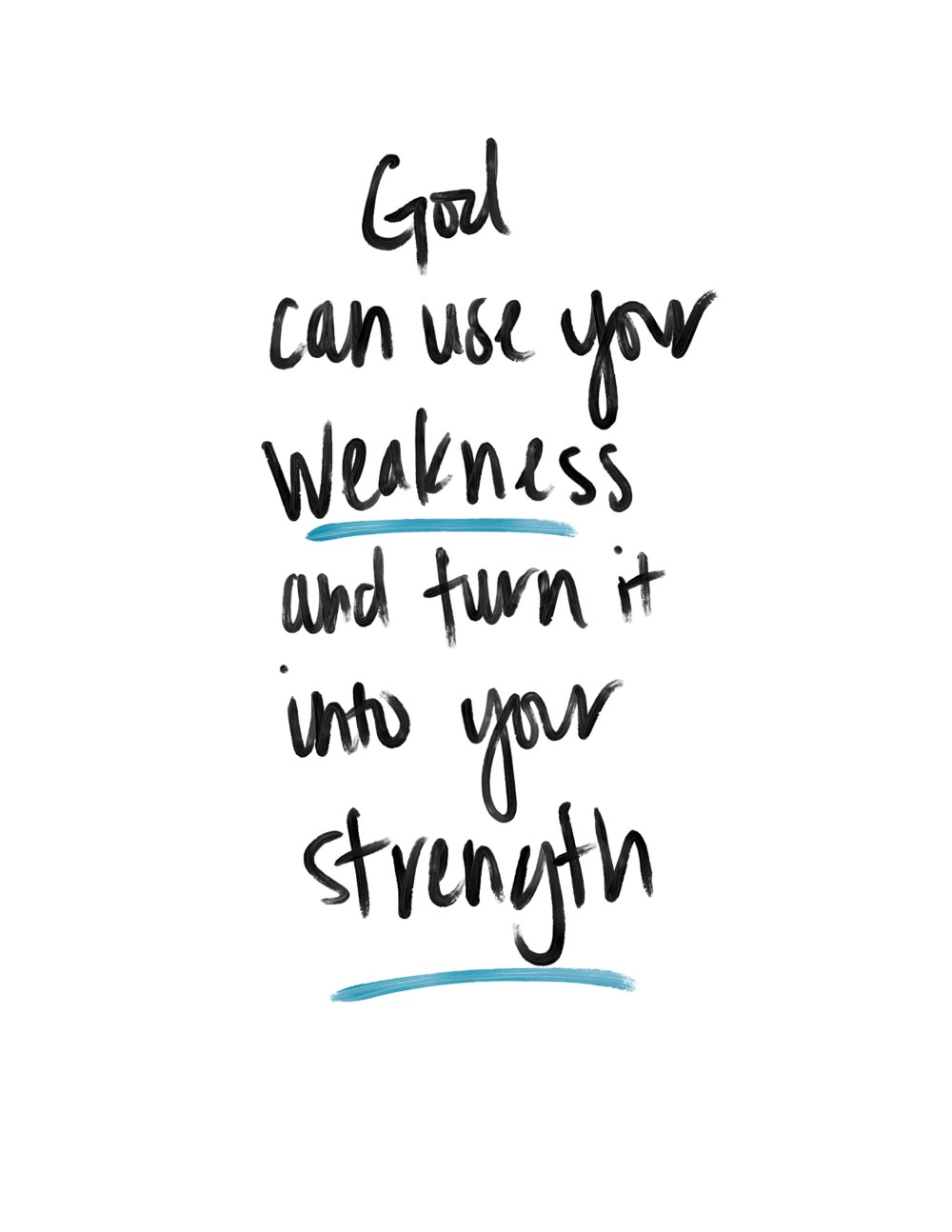 Weakness to Strength2 5x7 Print